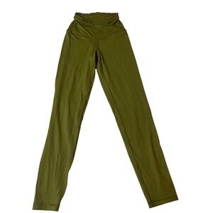 OFFLINE by Aerie High Waisted Crossover Ruffle Leggings Olive Green‎ Small